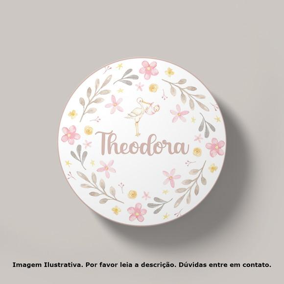 Tag Personalizada Cegonha Rosa