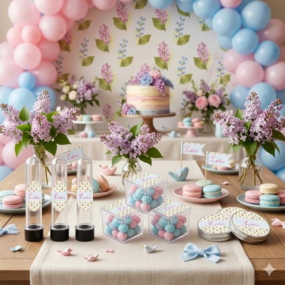 Lembrancinha Personalizada Maternidade Menina - Kit 45 Peças