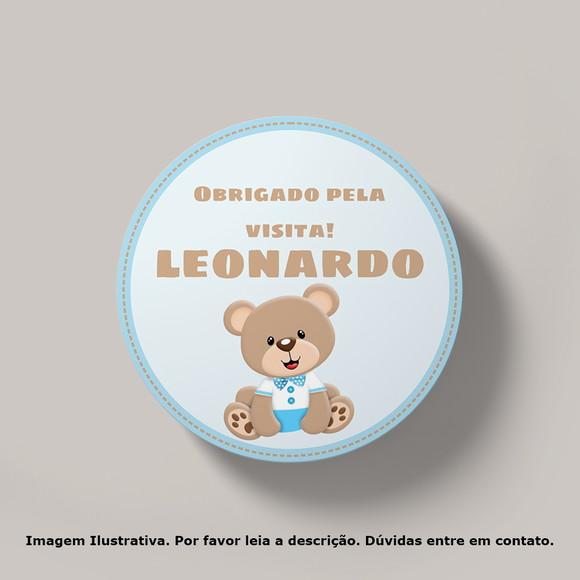 Tag Personalizada Ursinho Azul e Marrom