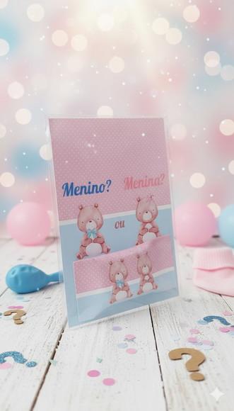 Balinha Personalizada Chá Revelação com Cartão