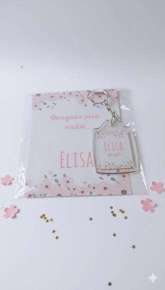 Chaveiro Personalizado Floral Lembrancinha Maternidade