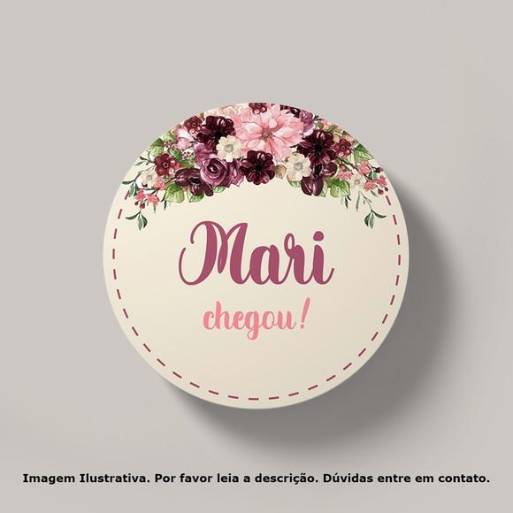 Tag Personalizada Maternidade Floral Marsala