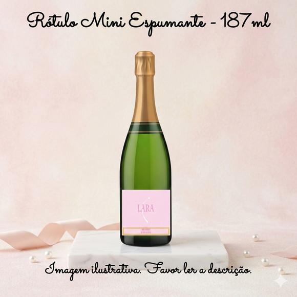 Rótulo Personalizado Mini Espumante Maternidade Rosa 10 un