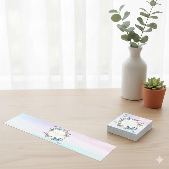 Rótulo Água Personalizado Borboletas com Tag