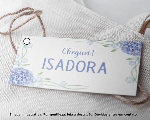 Tag Personalizada Maternidade Floral Azul
