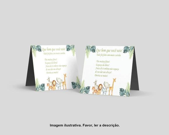 Cartão Agradecimento Mesa Personalizado Safari