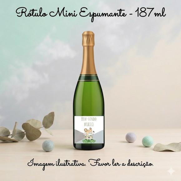 Rótulo Personalizado Mini Espumante Maternidade Safari 10 un