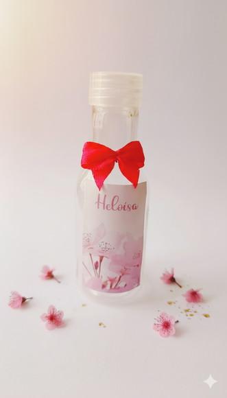 Lembrancinha Maternidade Garrafinha Personalizada Floral