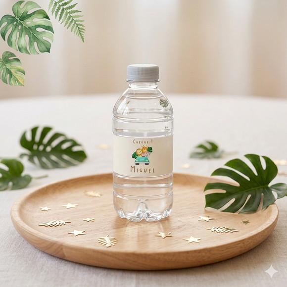 Rótulo Água Personalizado Safari Baby