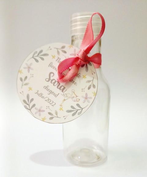 Garrafinha com Tag Personalizada Maternidade Floral