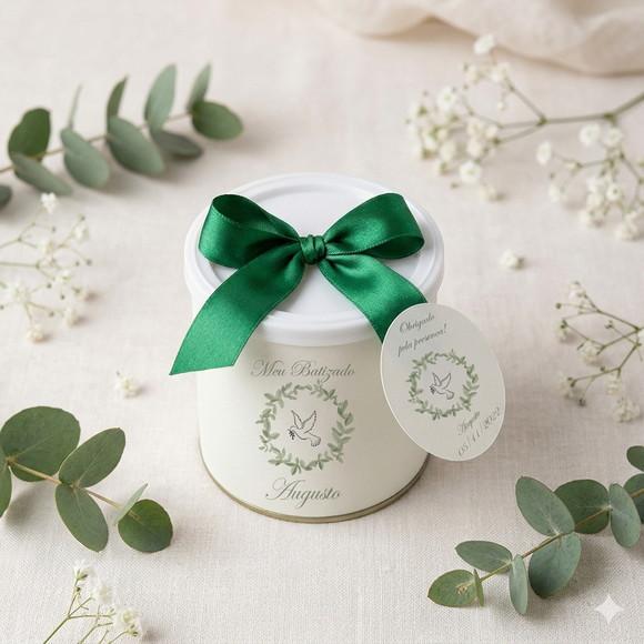 Tubolata Personalizada Batizado Minimalista 8x8 Lembrancinha