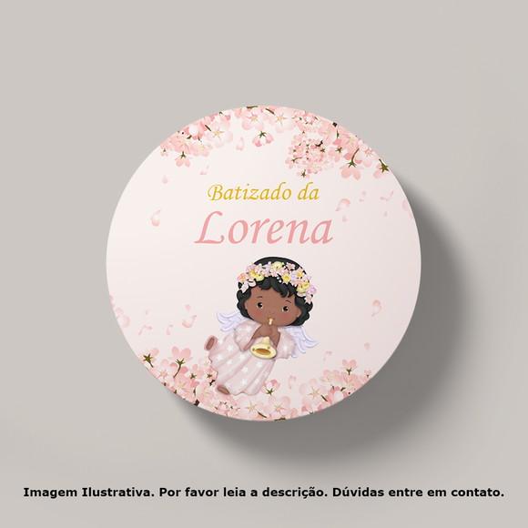 Tag Personalizada Batizado Anjinha Negra