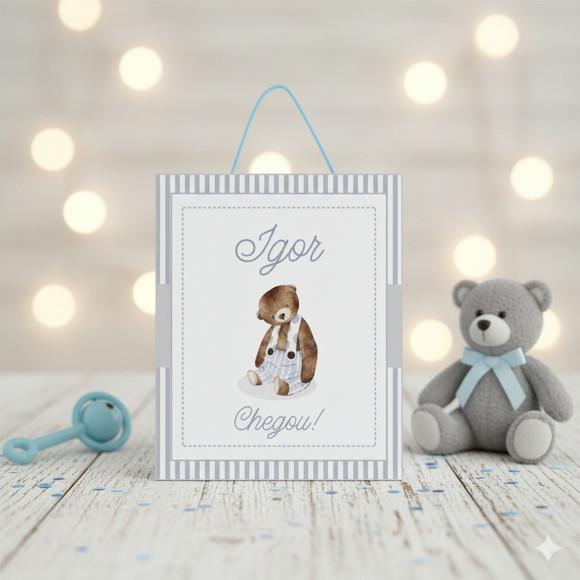Sacolinha Personalizada Ursinho Aquarela Tam P Lembrancinha