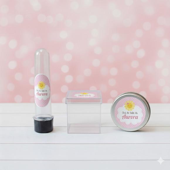 Kit Personalizado Latinha, Tubete, Caixinha Raio de Sol