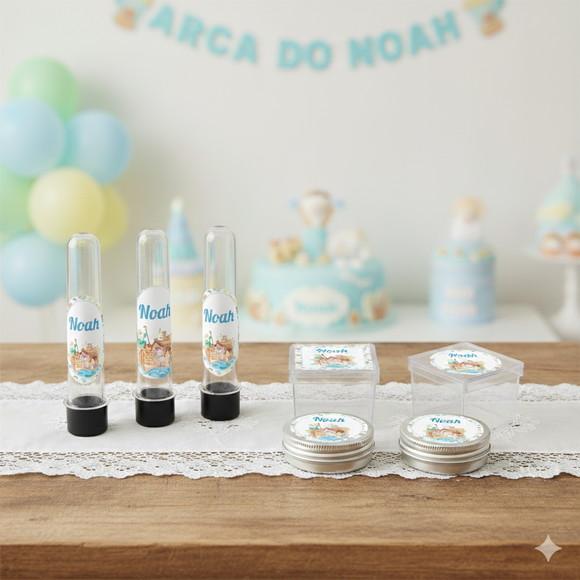 Kit Personalizado Latinha, Tubete, Caixinha Arca de Noé