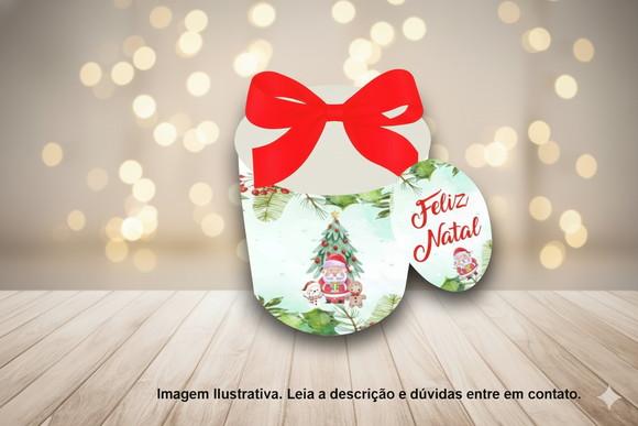 Tubolata Personalizada Natal Aquarela Lembrancinha 8x8
