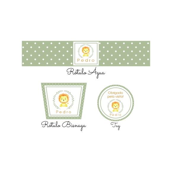 Kit Rótulos Personalizados Maternidade Leãozinho