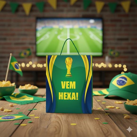 Sacolinha Personalizada Futebol - Lembrancinha - Tam P