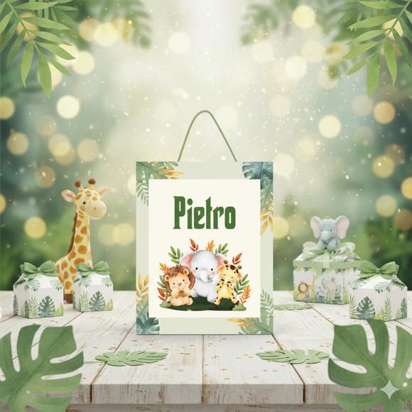 Sacolinha Personalizada Safari Baby Lembrancinha - Tam P