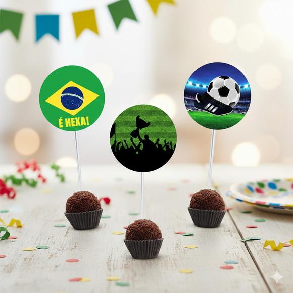 Topper para Docinho Personalizado Futebol