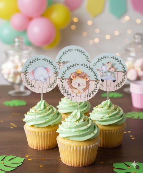 Topper para Docinho Personalizado Safari Baby