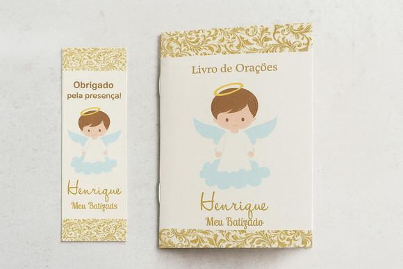Livro de Orações Personalizado Batizado Menino