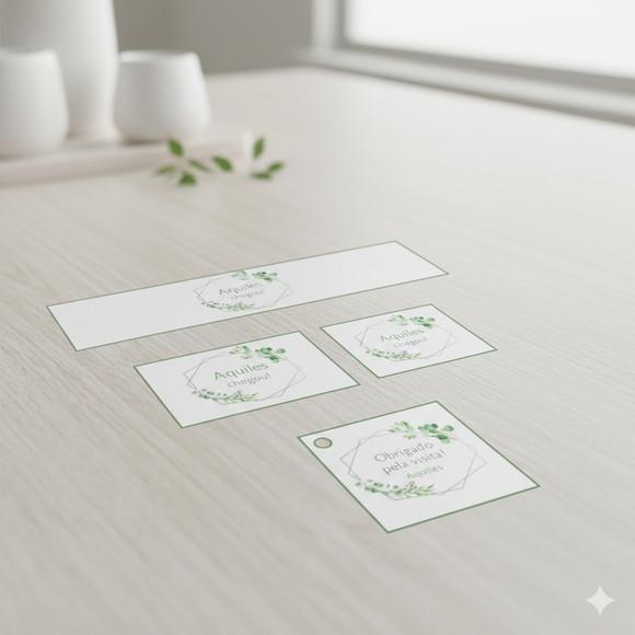 Rótulos Personalizados Maternidade Folhagens e Tag