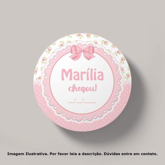 Tag Personalizada Maternidade Rosa Floral