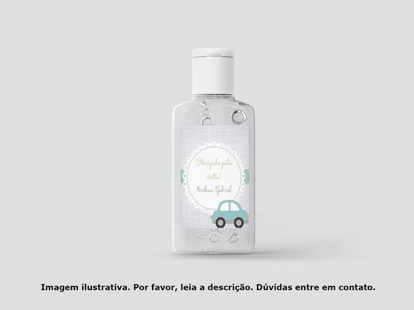 Adesivo Personalizado Frasco Álcool Gel Carrinho