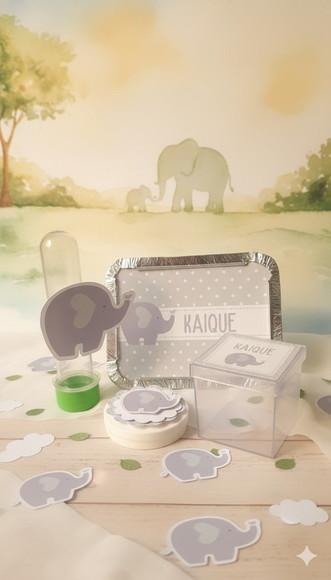 Kit Lembrancinha Personalizada Elefantinho (40 Itens)