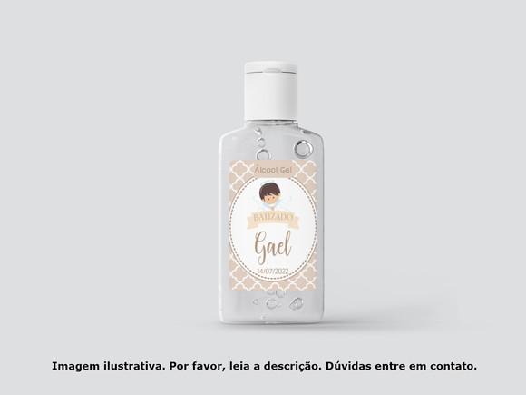 Adesivo Frasco Batizado Bege (20 Unidades)