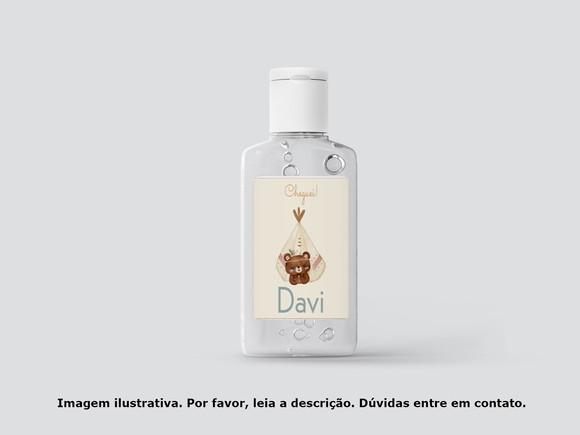 Adesivo Personalizado Frasco Álcool Gel Ursinho Boho
