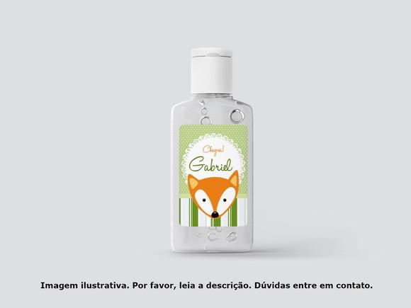 Adesivo Personalizado Frasco Álcool Raposa