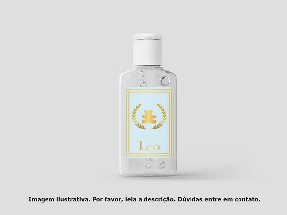 Rótulo Personalizado Frasco Álcool Ursinho Azul e Dourado