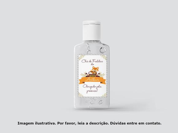 Rótulo Personalizado Frasco Álcool Raposa