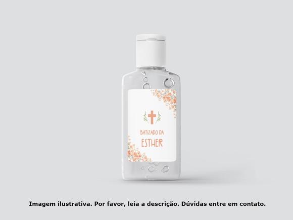 Adesivo Personalizado Frasco Batizado Rosa