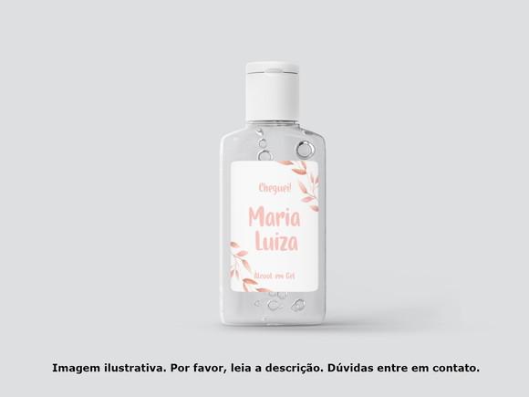 Adesivo Personalizado Frasco Folhagem Rosa