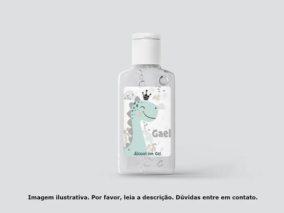 Rótulo Personalizado Frasco Álcool Gel Dinossauro