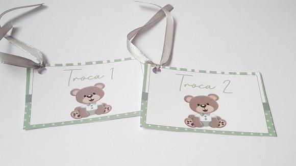 Tag Troca Maternidade Ursinho Verde