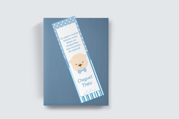 Marcador Página Personalizado Ursinho Azul