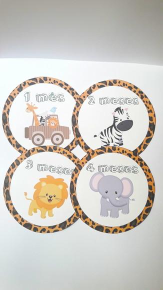 Adesivo Mesversário Safari Personalizado