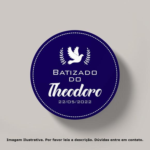 Tag Personalizada Batizado Azul