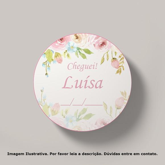 Tag Personalizada Maternidade Floral Rosa