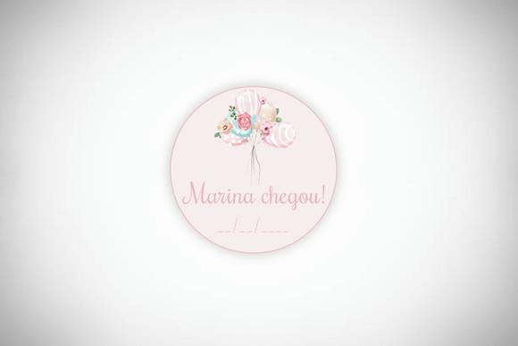 Tag Personalizada Balão Floral