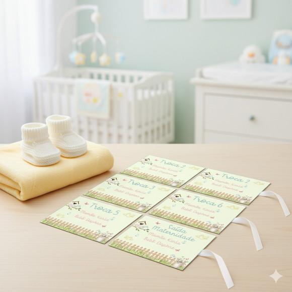 Kit Tag Troca Maternidade Personalizado Jardim