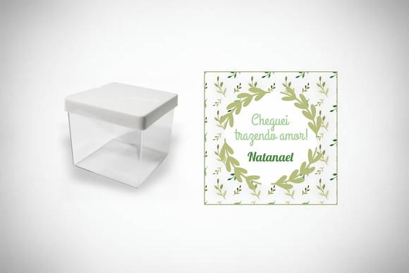 Adesivo Personalizado Caixa Acrílica Folhagem