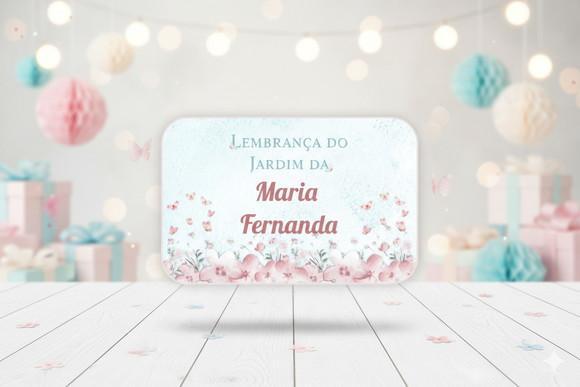 Adesivo Personalizado Marmita Jardim Encantado Aniversário
