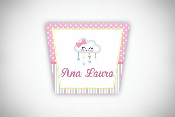 Adesivo Personalizado Balde Pipoca Chuva de Amor