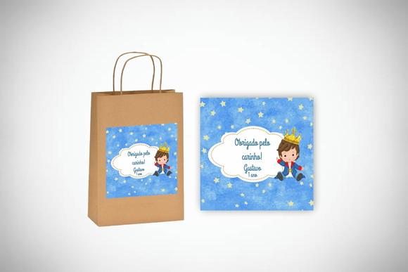 Adesivo Personalizado Sacola Pequeno Príncipe