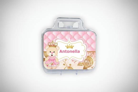 Adesivo Personalizado Maletinha Ursinha Princesa